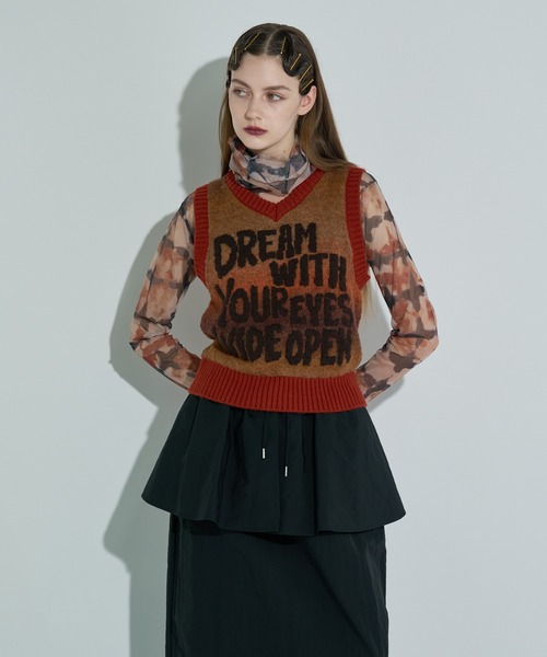 anna sui nyc(アナ スイ エヌ ワイ シー)の「グラデーションジャガードベスト(ニット/セーター・レディース・ブルー/ブラウン・FREE)」の5枚目の写真