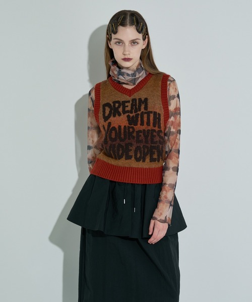 anna sui nyc(アナ スイ エヌ ワイ シー)の「グラデーションジャガードベスト(ニット/セーター・レディース・ブルー/ブラウン・FREE)」の6枚目の写真
