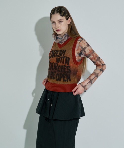 anna sui nyc(アナ スイ エヌ ワイ シー)の「グラデーションジャガードベスト(ニット/セーター・レディース・ブルー/ブラウン・FREE)」の7枚目の写真