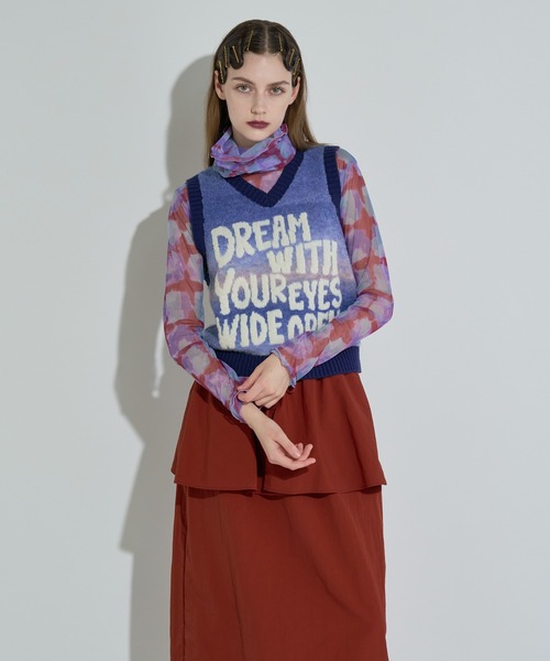 anna sui nyc(アナ スイ エヌ ワイ シー)の「グラデーションジャガードベスト(ニット/セーター・レディース・ブルー/ブラウン・FREE)」の13枚目の写真