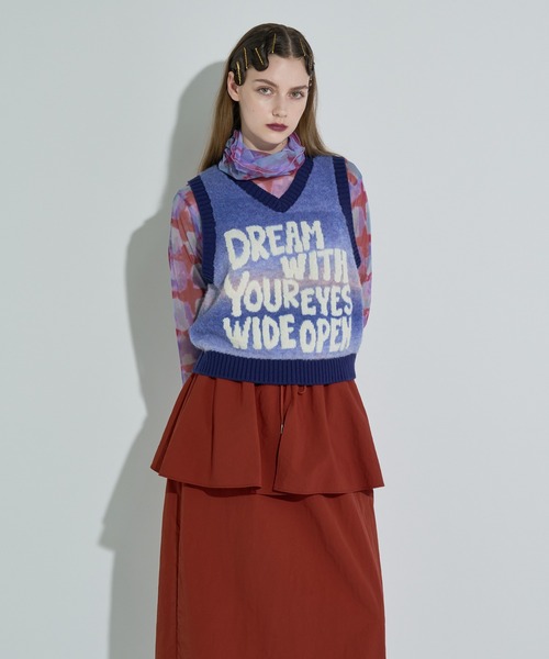 anna sui nyc(アナ スイ エヌ ワイ シー)の「グラデーションジャガードベスト(ニット/セーター・レディース・ブルー/ブラウン・FREE)」の16枚目の写真