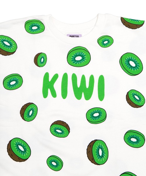 PUNYUS(プニュズ)の「【新サイズ】フード総柄スウェット(RENNYU・KIWI・TOMATO・FUGU)(スウェット・レディース・ブルー/レッド/グリーン/ブラック・3/4/5/1/2)」の7枚目の写真
