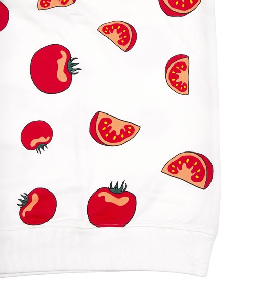 PUNYUS(プニュズ)の「【新サイズ】フード総柄スウェット(RENNYU・KIWI・TOMATO・FUGU)(スウェット・レディース・ブルー/レッド/グリーン/ブラック・3/4/5/1/2)」の10枚目の写真