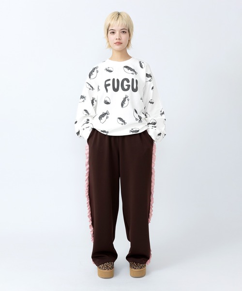 PUNYUS(プニュズ)の「【新サイズ】フード総柄スウェット(RENNYU・KIWI・TOMATO・FUGU)(スウェット・レディース・ブルー/レッド/グリーン/ブラック・3/4/5/1/2)」の11枚目の写真