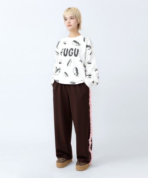 PUNYUS(プニュズ)の「【新サイズ】フード総柄スウェット(RENNYU・KIWI・TOMATO・FUGU)(スウェット・レディース・ブルー/レッド/グリーン/ブラック・3/4/5/1/2)」の13枚目の写真