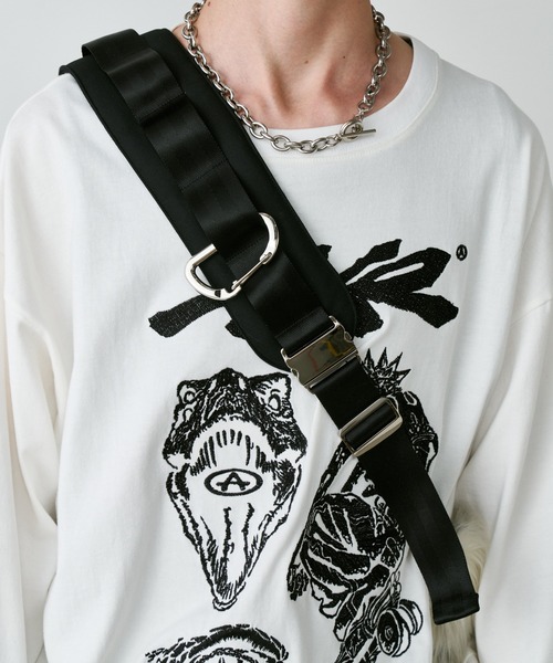 AIVER（アイバー）の「AIVER Atelier Made　ミックスファーショルダーバッグ（ショルダーバッグ・メンズ・オフホワイト/ブラック×グレー・FREE）」の15枚目の写真