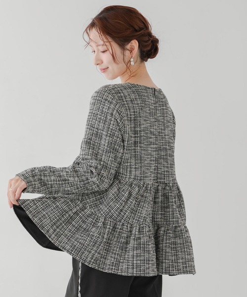 セール】ラメツイードティアードトップス（その他トップス）｜Fit more