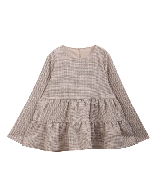 ラメツイードティアードトップス　フィットモア ラメツイードティアードトップス（その他トップス）｜Fit more