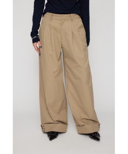 LAGUA GEM（ラグアジェム）の「EYELET TUCK パンツ（その他パンツ・レディース・ベージュ/ネイビー/バーガンディー・X-SMALL/SMALL/MEDIUM）」の2枚目の写真