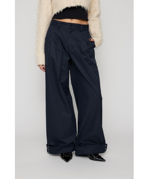 LAGUA GEM（ラグアジェム）の「EYELET TUCK パンツ（その他パンツ・レディース・ベージュ/ネイビー/バーガンディー・X-SMALL/SMALL/MEDIUM）」の3枚目の写真