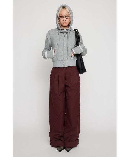 LAGUA GEM（ラグアジェム）の「EYELET TUCK パンツ（その他パンツ・レディース・ベージュ/ネイビー/バーガンディー・X-SMALL/SMALL/MEDIUM）」の9枚目の写真