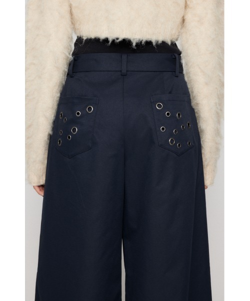 LAGUA GEM（ラグアジェム）の「EYELET TUCK パンツ（その他パンツ・レディース・ベージュ/ネイビー/バーガンディー・X-SMALL/SMALL/MEDIUM）」の17枚目の写真