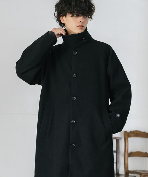 セール】オーバーサイズ T/M ラグランロングステンカラーコート/2WAY