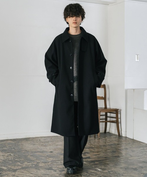 【値下げ】stone  コート Lサイズ 高身長 ウール入りステンカラーコート（トールサイズ） 通販【ニッセン】