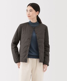 無印良品 | 婦人 軽量ダウンポケッタブルノーカラージャケット(ダウンジャケット/コート)