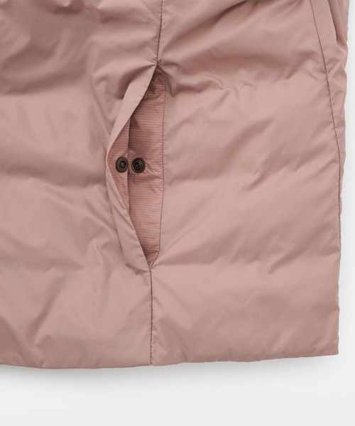 無印良品(ムジルシリョウヒン)の「婦人 軽量ダウンポケッタブルノーカラージャケット(ダウンジャケット/コート・レディース・スモークピンク/ダークブラウン・S/L/XL)」の14枚目の写真