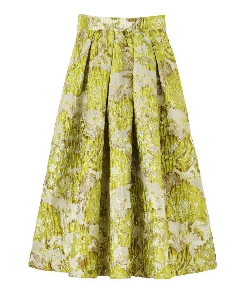 JENNE（ジェンヌ）の「ジャガードドーリー立体スカート（スカート・レディース・ブルー/黄緑系・SMALL/LARGE/MEDIUM）」の8枚目の写真