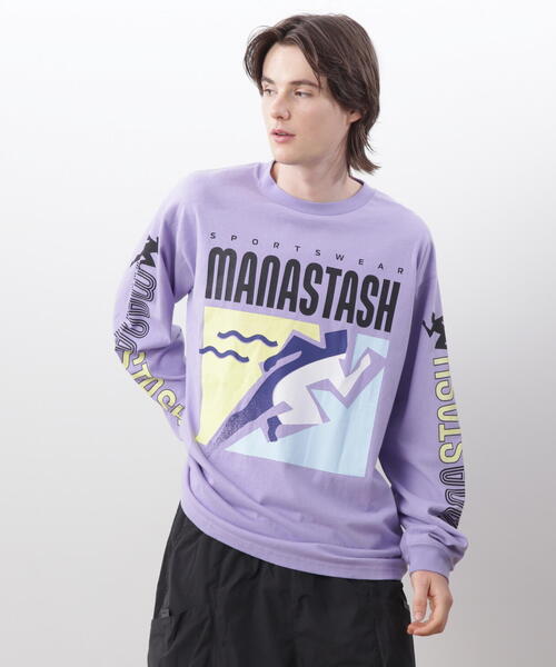 MANASTASH(マナスタッシュ)の「MANASTASH/マナスタッシュ RE:CTN L/S TEE T&F/ロンT(Tシャツ/カットソー・メンズ・ホワイト/ラベンダー/ブラック・L/M/XL/S)」の3枚目の写真
