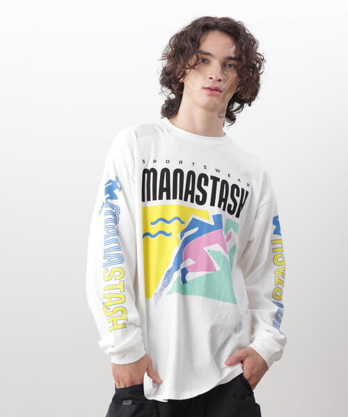 MANASTASH(マナスタッシュ)の「MANASTASH/マナスタッシュ RE:CTN L/S TEE T&F/ロンT(Tシャツ/カットソー・メンズ・ホワイト/ラベンダー/ブラック・L/M/XL/S)」の2枚目の写真
