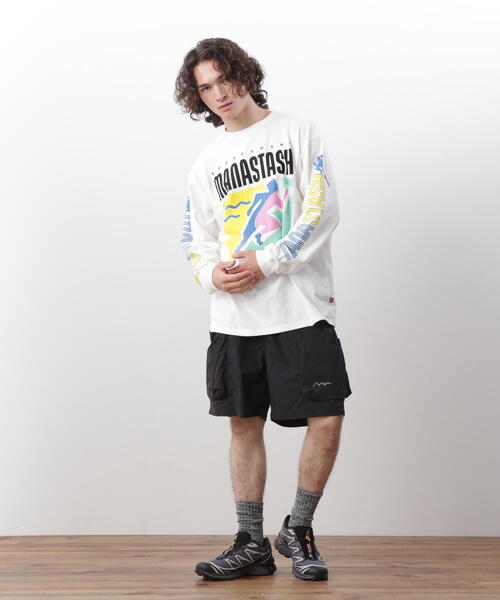MANASTASH(マナスタッシュ)の「MANASTASH/マナスタッシュ RE:CTN L/S TEE T&F/ロンT(Tシャツ/カットソー・メンズ・ホワイト/ラベンダー/ブラック・L/M/XL/S)」の8枚目の写真