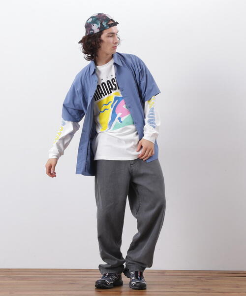 MANASTASH(マナスタッシュ)の「MANASTASH/マナスタッシュ RE:CTN L/S TEE T&F/ロンT(Tシャツ/カットソー・メンズ・ホワイト/ラベンダー/ブラック・L/M/XL/S)」の9枚目の写真