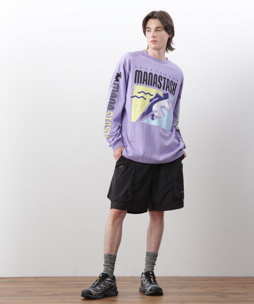 MANASTASH(マナスタッシュ)の「MANASTASH/マナスタッシュ RE:CTN L/S TEE T&F/ロンT(Tシャツ/カットソー・メンズ・ホワイト/ラベンダー/ブラック・L/M/XL/S)」の11枚目の写真