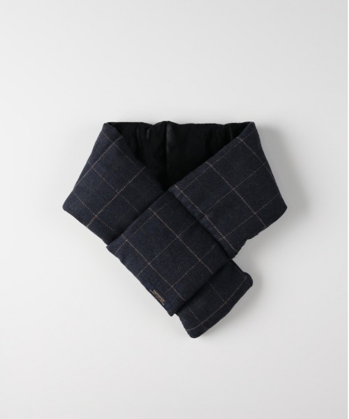 BACK NUMBER(バックナンバー)の「【BACK NUMBER】メルトン差し込みマフラー(軽量/暖かい/チェック柄/パッカブル/スーツ/カジュアル)(マフラー・メンズ・グレー/ブラック・フリー)」の2枚目の写真
