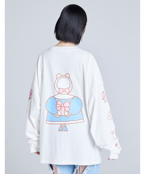 Little sunny bite(リトルサニーバイト)の「【RES】【Little Sunny Bite】MARRONCREAM x little sunny bite long tee(Tシャツ/カットソー・レディース・ホワイト/ブラック/ブルー・MEDIUM/SMALL)」の17枚目の写真