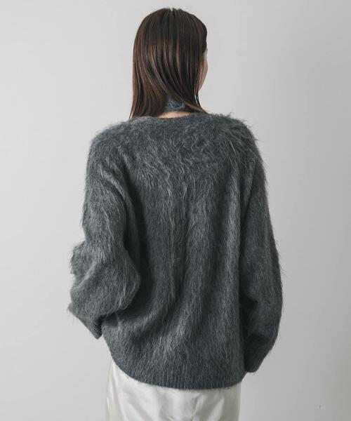 SENSE OF PLACE by URBAN RESEARCH（センスオブプレイスバイアーバンリサーチ）の「タイツキシャギーカーディガン（カーディガン/ボレロ・レディース・ベージュ/ライトブルー/チャコールグレー・ONE）」の8枚目の写真