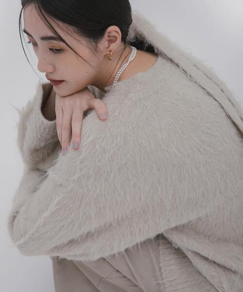 SENSE OF PLACE by URBAN RESEARCH（センスオブプレイスバイアーバンリサーチ）の「タイツキシャギーカーディガン（カーディガン/ボレロ・レディース・ベージュ/ライトブルー/チャコールグレー・ONE）」の15枚目の写真