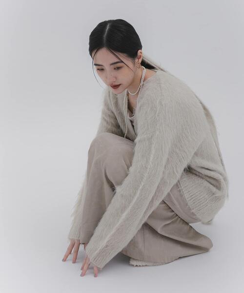 SENSE OF PLACE by URBAN RESEARCH（センスオブプレイスバイアーバンリサーチ）の「タイツキシャギーカーディガン（カーディガン/ボレロ・レディース・ベージュ/ライトブルー/チャコールグレー・ONE）」の16枚目の写真