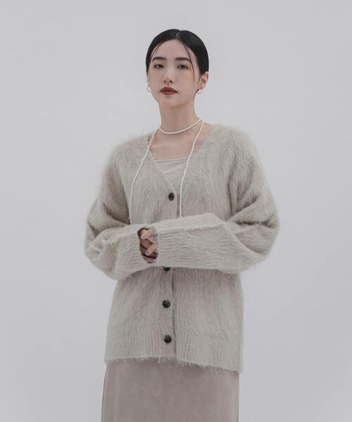 SENSE OF PLACE by URBAN RESEARCH（センスオブプレイスバイアーバンリサーチ）の「タイツキシャギーカーディガン（カーディガン/ボレロ・レディース・ベージュ/ライトブルー/チャコールグレー・ONE）」の18枚目の写真