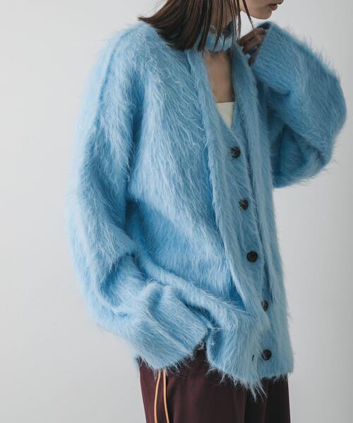 SENSE OF PLACE by URBAN RESEARCH（センスオブプレイスバイアーバンリサーチ）の「タイツキシャギーカーディガン（カーディガン/ボレロ・レディース・ベージュ/ライトブルー/チャコールグレー・ONE）」の22枚目の写真