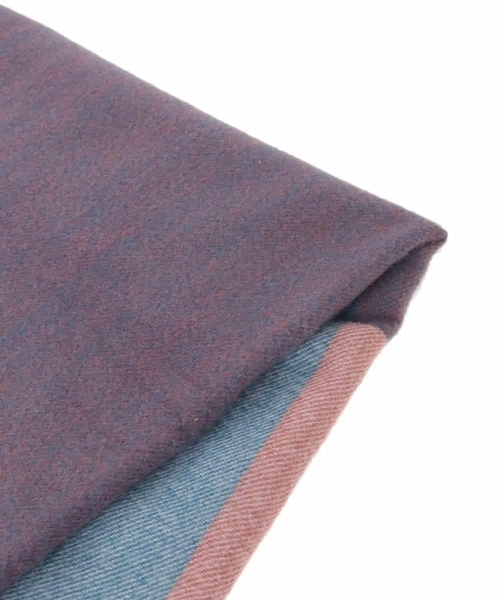 MK MICHEL KLEIN（エムケーミッシェルクラン）の「大判チェック柄ストール/洗える（ストール/ショール・レディース・ベージュ/レッド/ライトピンク・38）」の6枚目の写真