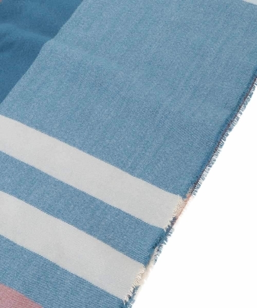 MK MICHEL KLEIN(エムケーミッシェルクラン)の「大判チェック柄ストール/洗える(ストール/ショール・レディース・ベージュ/レッド/ライトピンク・38)」の7枚目の写真