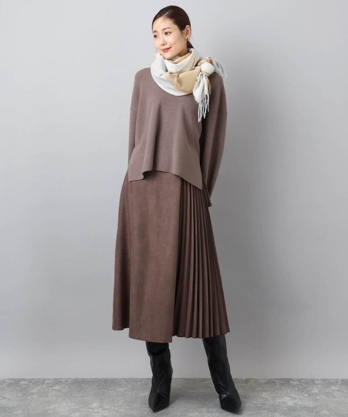 MK MICHEL KLEIN(エムケーミッシェルクラン)の「大判チェック柄ストール/洗える(ストール/ショール・レディース・ベージュ/レッド/ライトピンク・38)」の18枚目の写真