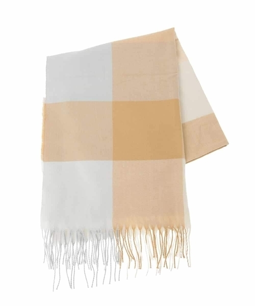 MK MICHEL KLEIN(エムケーミッシェルクラン)の「大判チェック柄ストール/洗える(ストール/ショール・レディース・ベージュ/レッド/ライトピンク・38)」の20枚目の写真