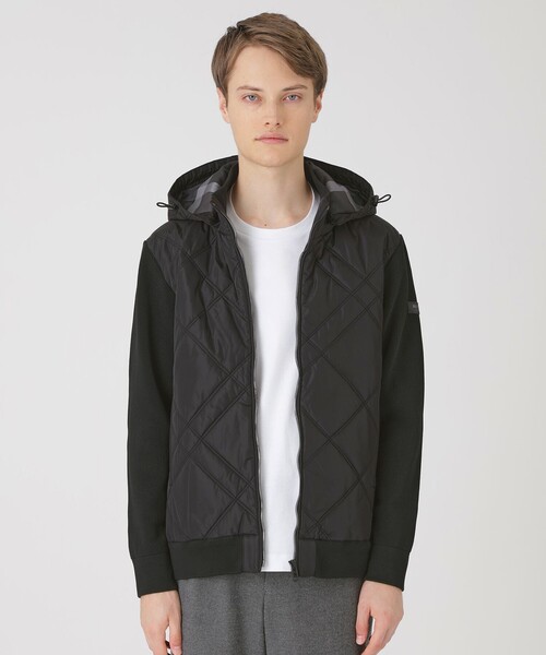 BLACK LABEL CRESTBRIDGE(ブラックレーベル・クレストブリッジ)の「ファブリックコンビニットブルゾン(ブルゾン・メンズ・ホワイト系その他/ブラック・M/L/XL)」の2枚目の写真