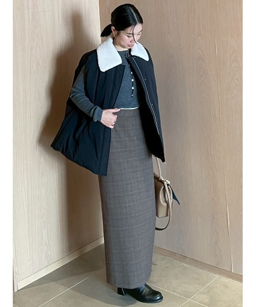 セール】ボア衿リサイクルダウンベスト（ダウンベスト）｜Mila Owen