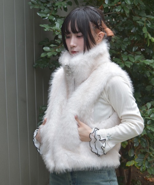 セール】ミックスファーベスト（ベスト）｜axes femme（アクシーズ