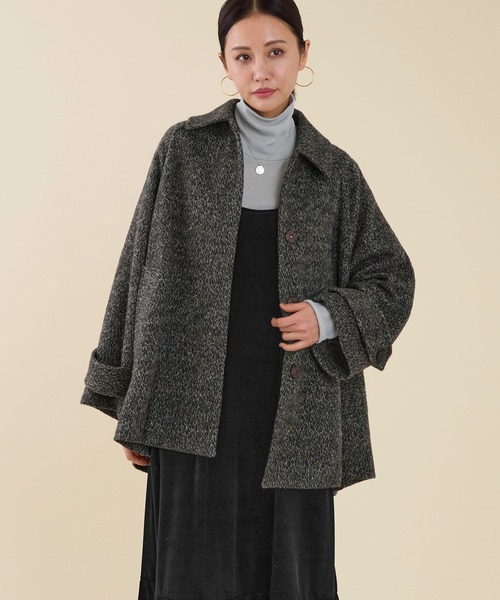 marmors（マルモア）の「【marmors】soutien collar tent coat（その他アウター・レディース・グレー/マルチ/ネイビー・36）」の2枚目の写真