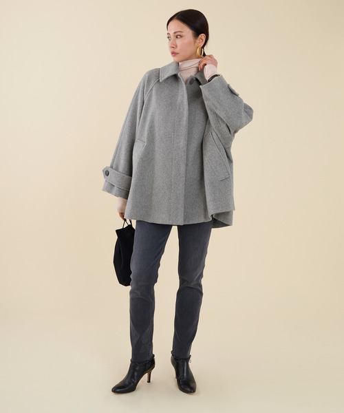 marmors（マルモア）の「【marmors】soutien collar tent coat（その他アウター・レディース・グレー/マルチ/ネイビー・36）」の4枚目の写真