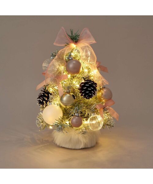 デスクトップツリー リボン ライトピンク（インテリア雑貨