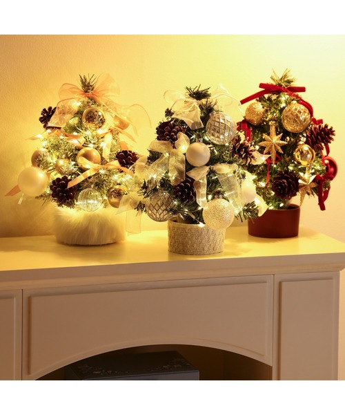 デスクトップツリー リボン ライトピンク（インテリア雑貨