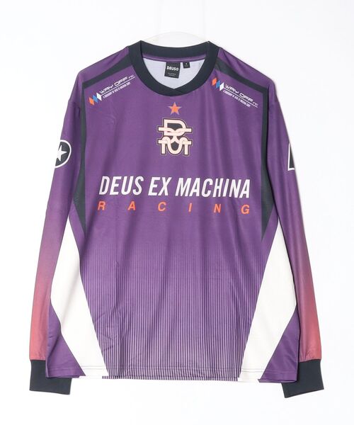 DEUS EX MACHINA(デウスエクスマキナ)の「(DEUS EX MACHINA)RENEGADE MOTO TOP(Tシャツ/カットソー・レディース・パープル/ブラック・S)」の2枚目の写真