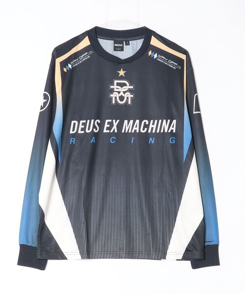 DEUS EX MACHINA(デウスエクスマキナ)の「(DEUS EX MACHINA)RENEGADE MOTO TOP(Tシャツ/カットソー・レディース・パープル/ブラック・S)」の1枚目の写真