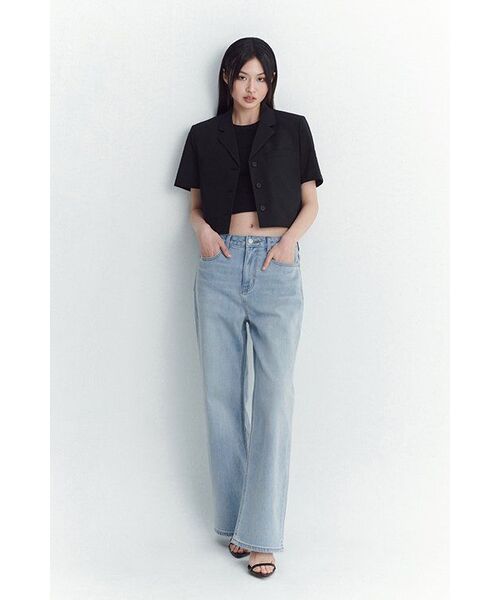 MUSINSA STANDARD WOMAN（ムシンサスタンダードウーマン）の「ウィメンズレーサーバッククロップタンクトップ[ブラック]（Tシャツ/カットソー・レディース・その他・SMALL/MEDIUM/LARGE/X-SMALL）」の18枚目の写真