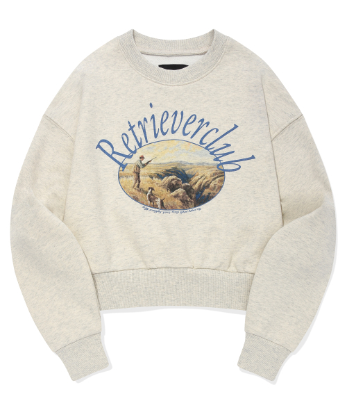 Retriever Club（レトリーバークラブ）の「PAINTING CROP CREWNECK [OATMEAL]（スウェット・レディース・その他・SMALL/MEDIUM）」の2枚目の写真