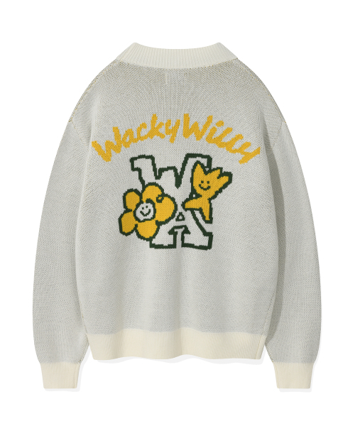 Wacky WiLLy(ワッキーウィリー)の「キキアンドリリーパッチVネックカーディガンクリーム(カーディガン/ボレロ・レディース・その他・X-LARGE/SMALL/MEDIUM/LARGE)」の3枚目の写真