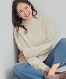 DRESKIP | 【S-LL】ほんのりラメで女性らしい ベロアモールモックネックニット(ニット/セーター)